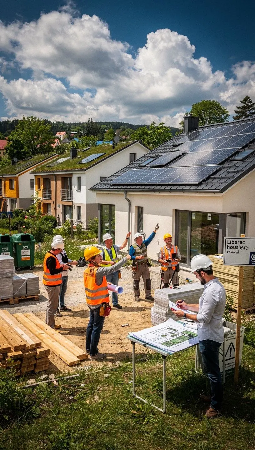 Fotografie rodin užívajících si volného času v nově revitalizovaném parku.