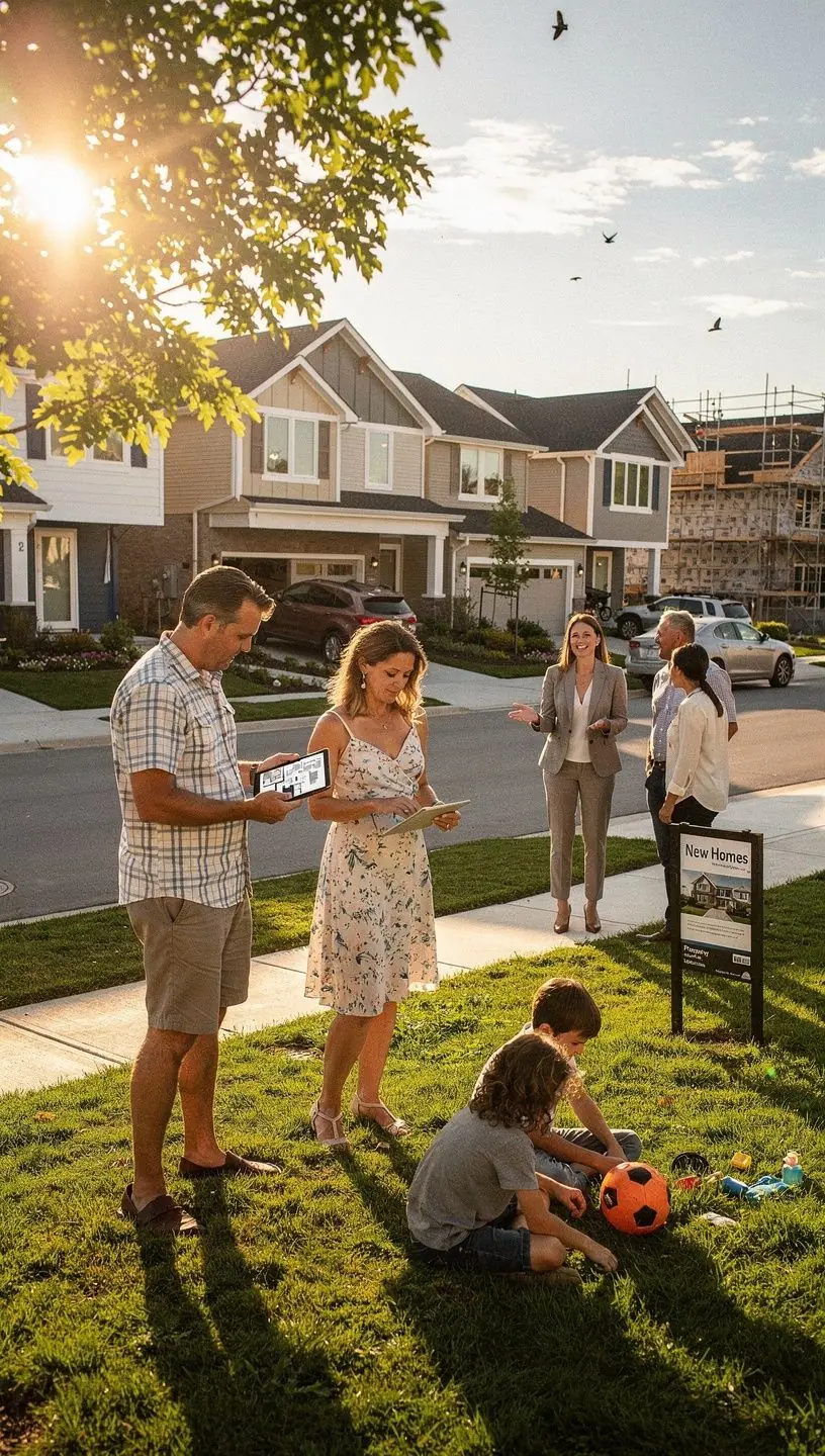 Detailní pohled na stavební povolení vyvěšené na plotě staveniště.